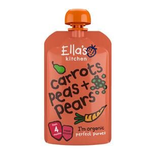 Ella's Kitchen Gulerod, Ærter og Pære 4+ mdr. Ø - 120 g.