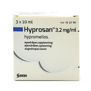 Hyprosan 3,2 mg/ml Øjendråber - 3 x 10 ml
