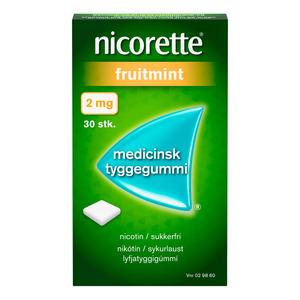 Nicorette Tyggegummi (Fruitmint), 2 mg - 30 stk
