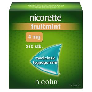 Nicorette Tyggegummi (Fruitmint), 4 mg - 210 stk