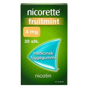 Nicorette Tyggegummi (Fruitmint), 4 mg - 30 stk