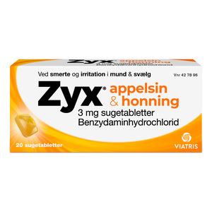 Zyx Appelsin/Honning - 20 sugetabletter