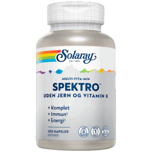 Solaray Multivitamin Spektro Uden Jern & Vitamin K (100 kaps)