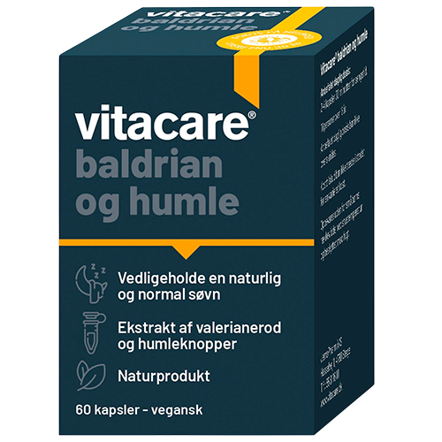 VitaCare Baldrian og Humle (60 tabletter)