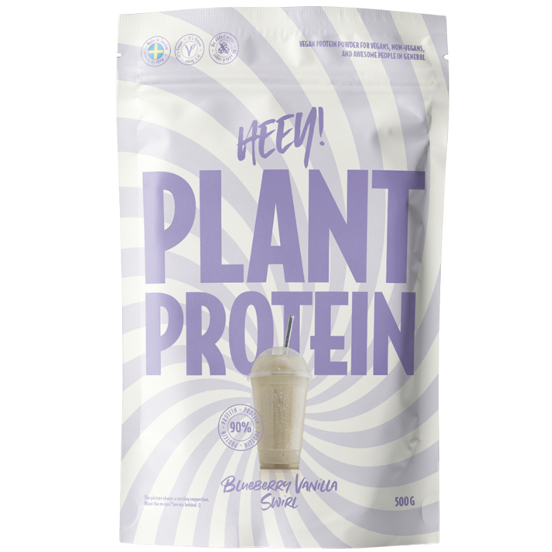 Heey! Vegan Plant Protein + Vitamin B12 Blueberry Vanilla Swirl (500 g)