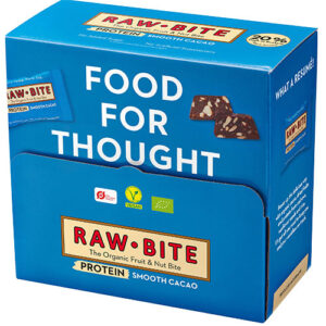 - VeganskRawBite Rawbite Officebox Protein Smooth Cacao 45x15g - Økologisk